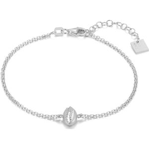 Twice As Nice Armband in zilver, schelp 16 cm+3 cm