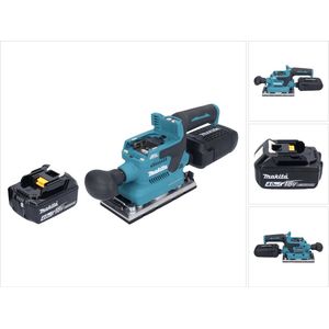 Makita DBO 382 M1 accu vlakschuurmachine 18 V 93 x 185 mm borstelloos + 1x accu 4.0 Ah - zonder lader