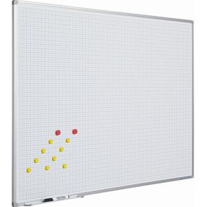 Whiteboard Deluxe - Geëmailleerd staal - Weekplanner - Maandplanner - Jaarplanner - Magnetisch - Wit - 90x120cm