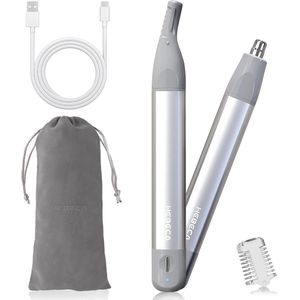 Neushaartrimmer 2-in-1 - Draagbare Waterdichte Oor en Wenkbrauw Trimmer