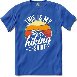 This Is My Hiking Shirt | Wandelen - Hiking - Lopen - T-Shirt - Unisex - Royal Blue - Maat XL