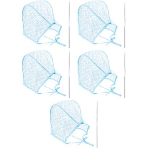 5 stuks - Haar Highlight Cap - met Metal Hook - voor highlights in de salon - kunststof - blauw - 13cm*20.5cm