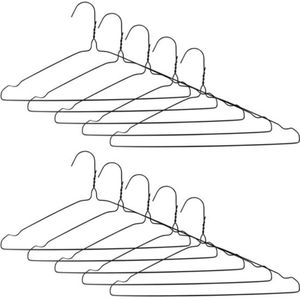 Benson Kledinghangers - 20x stuks - metaal - anti slip - 40 cm - 360° draaibare haak - kledingkast inruimen