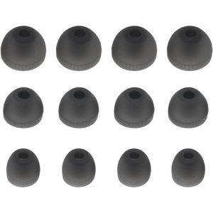 6 paar siliconen in-ear oordopjes vervangende oordopjes compatibel met Sony MDR-EX750BT / WI-1000X / WI-H700 / WI-C200 grijs (S/M/L)