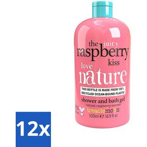 Treaclemoon - Bad- en Douchgel - The Raspberry Kiss - Zoete Frambozengeur - 500ml - Voordeelverpakking - 12 stuks