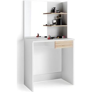 QProductz Toilettafel - Kaptafel met Spiegel - Make up Tafel - Toilettafel met Lade - Moderne Kaptafel - 40 x 75 x 141