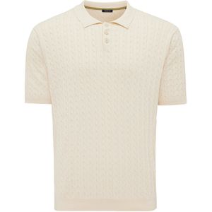 TRESANTI | EEFRON | Gebreide polo met smalle kabel | Beige | Size L