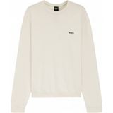 BOSS GREEN - KN Momentum-X - Gebreide Trui - Open White - Ronde Hals - Regular Fit