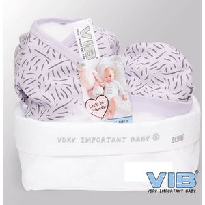 VIB® - Rompertje (overslag) Luxe Katoen - Tijgerprint (Lila) - Babykleertjes - romper - rompertjes - rompertjes met tekst - baby cadeau - baby aankondiging - overslagromper