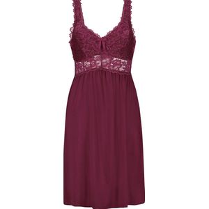 Hunkemöller Dames Nachtmode Slipdress Nora Lace - Paars - maat 2XS