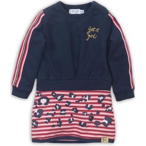 Dirkje - Meisjes jurkje - Navy+Red+Pink - Maat 56