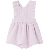 Geboortejurk - Rozen - Mouwloos - Geïntegreerd Broekje voor Over de Luier