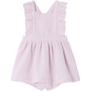 Geboortejurk - Rozen - Mouwloos - Geïntegreerd Broekje voor Over de Luier