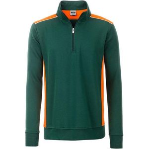 James and Nicholson Uniseks werkkleding Half-Zweetniveau 2 (Donkergroen/oranje)