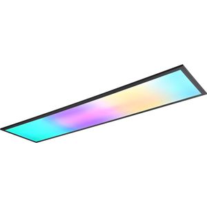 LED Plafondlamp - Plafondverlichting - Torna Atex - 31W - RGBW - Dimbaar - Aanpasbare Kleur - Afstandsbediening - Nachtlamp - Mat Zwart - Metaal
