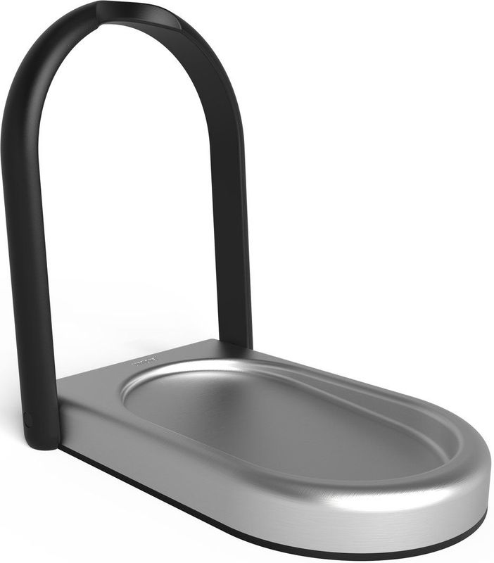 Umbra - LAYDLE Kooklepelhouder - Nikkel - Geborsteld Staal - Zwart/Zilver