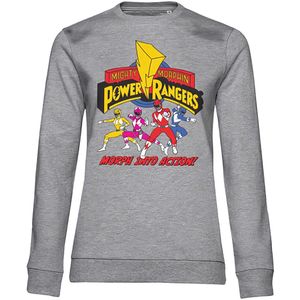 Power Rangers Damen Morph Into Action Girly Sweatshirt HeatherGrey-2XL