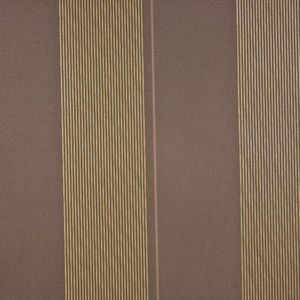 Dutch Wallcoverings - Vliesbehang streep bruin/goud