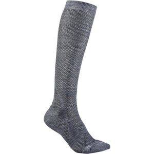 Craft Fietssokken Winter Unisex Grijs  / WARM HIGH SOCK GRANITE/PLATINUM - 37/39