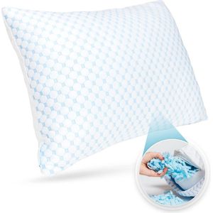 Cool-Cloud Adjustable Height with Gel Granules 70 x 50 cm Bed Pillow - Support and Neck Pillow for Side Sleepers - Breathable and Comfortable