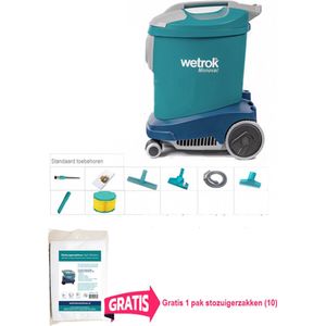 Wetrok Monovac Comfort 11 professionele stofzuiger met gratis 1 pak stofzuigerzakken.