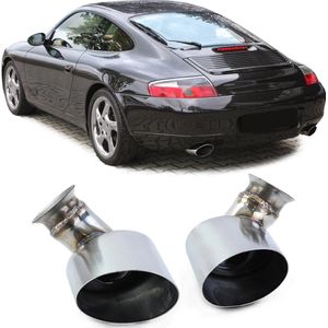 Geschikt Voor Porsche 911 996 1998 t/m 2001 3.4 221kw Uitlaat Sierstuk Ovaal 115 x 85MM RVS