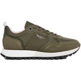 Pepe Jeans - PMS400001 - Sneakers - Wit - Casual - Leer - Plat - Veters