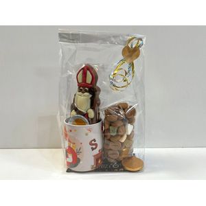 Sinterklaas cadeau - mok met sint en pepernoten - cadeaupakket - Cadeautje - sinterklaas mok - 11 oz - 200 ml - koffie en thee mok - Schoencadeautje - Sint Roze