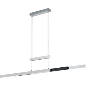 LED Hanglamp - Torna Trojan Up and Down - 45W - Aanpasbare Kleur - Rechthoek - Geborsteld Zilver - Aluminium