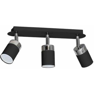 JOKER ZWART/CHROOM plafondlamp 3xGU10