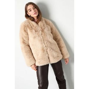 Yehwang - Faux fur jas - Beige