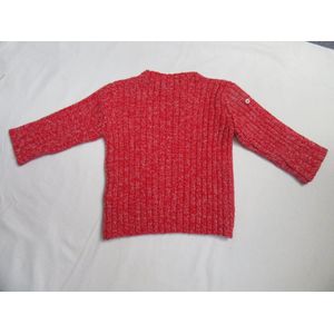 petit bateau , unie , trui , gebreid , rood , 6 maand 67