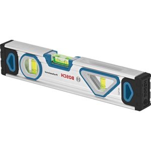 Waterpas 25 cm met magneetsysteem - rondom afleesbaar aluminium behuizing robuuste eindkappen