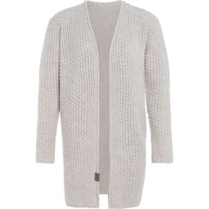 Knit Factory Carry Gebreid Dames Vest - Grof gebreid dames vest - Beige cardigan - Damesvest gemaak uit 30% wol en 70% acryl - Beige - 40/42