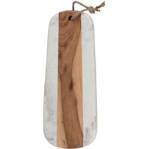 Serveerplank, Marmer, Acacia Hout, 20 x 44 cm, Ophangbaar - Artesà
