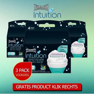 Wilkinson Intuition Sensitive Care Scheermesjes 3 Pack Voordeelverpakking Inclusief  haarloop