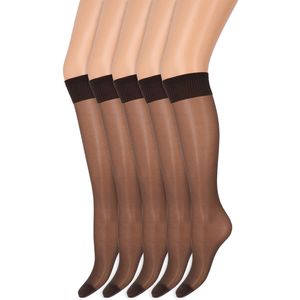 Drukvrije pantykousen | Lycra | 20 Denier | Merk: Marianne | Maat: One Size | Kleur: Graphite | 5 Paar