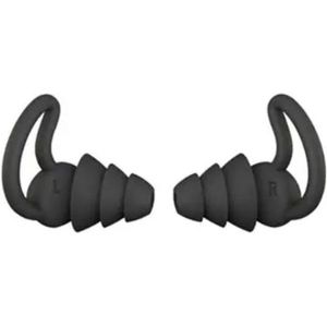 Oordoppen | Earplugs | Zwart | Gehoorbescherming | Siliconen oordoppen | 20 DB | Geluiddempende oordoppen | Slaap comfort | Anti-snurk | Festival | Muziek dempend | Wasbaar |