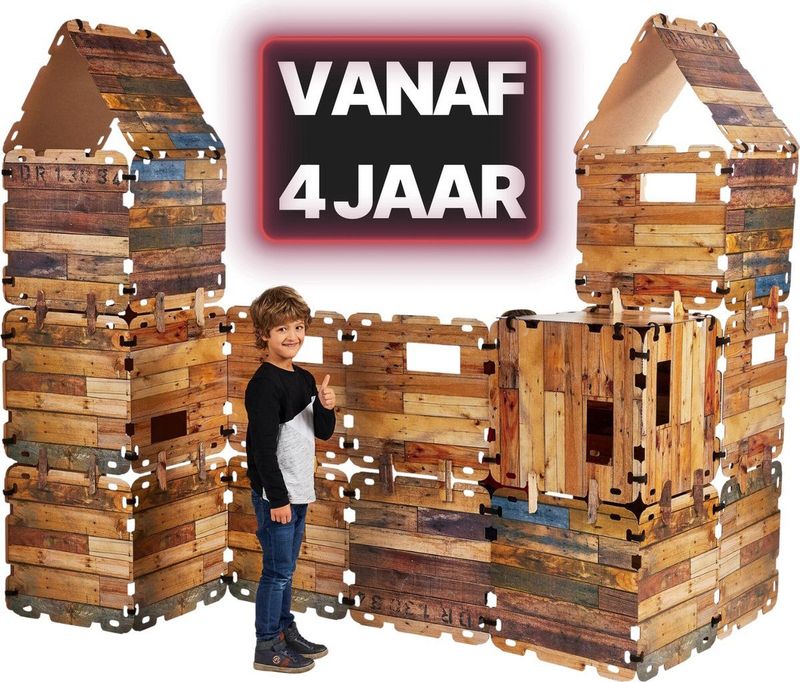 Fantasy Forts - Mega Set - Speelhuisje - 32 Platen - 32 Clips - 72 Klittenband stukjes