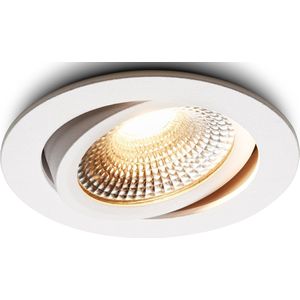 Ledisons LED-inbouwspot Vivaro set 6 stuks wit dimbaar - Ø85 mm - 5 jaar garantie - Dim-to-warm - 450 lumen - 5 Watt - IP54