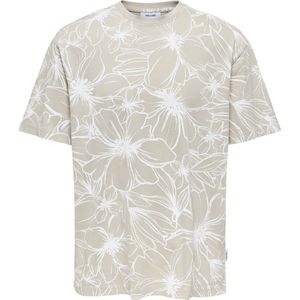 ONLY&SONS - ONSJETHRO LIFE WASHED REG SS AOP TEE - Heren - T-shirts