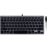 Macally SLIMKEYCSG Compact bedraad USB-A toetsenbord - Spacegray - US (QWERTY) layout