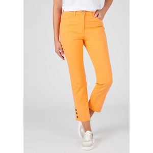 Damart - 7/8-broek in stretchkatoen, model met 5 zakken - Dames - Oranje - 44