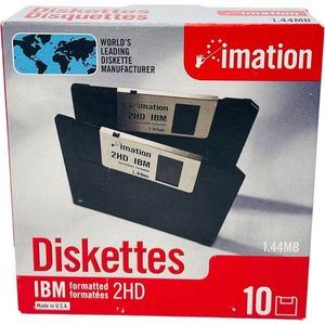 Imation - 3,5 inch DS-HD - Diskette - Zwart - 10 stuks