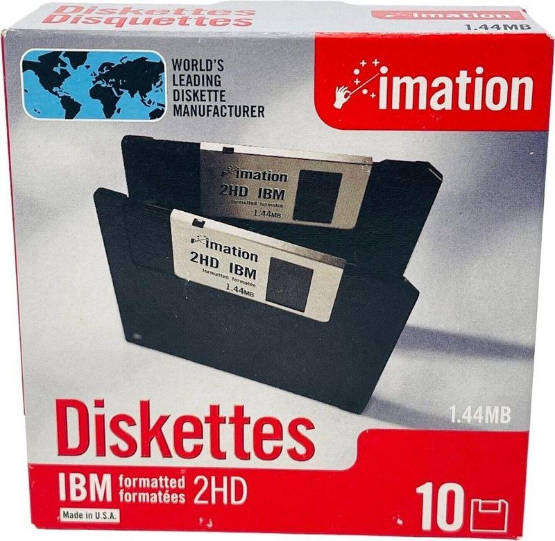 Imation - 3,5 inch DS-HD - Diskette - Zwart - 10 stuks