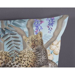 Pure Dekbedovertrek ""jungle print met luipard"" - Multi - (240x200/220 cm) - Microfiber
