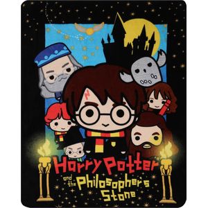 Harry Potter Zwarte sprei/deken 120x150 cm, OEKO-TEX