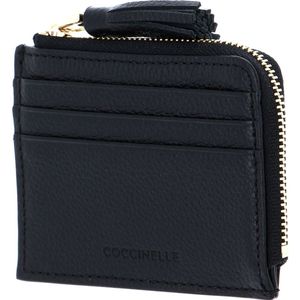COCCINELLE Leren Kaarthoes Tassel Credit Card Holder Noir Zwart