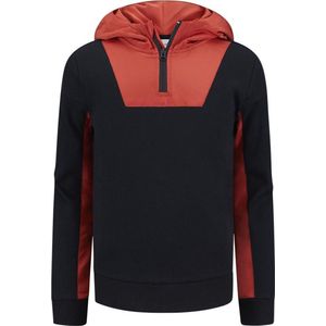 Retour Jeans Boys Hoodie Sven Zwart/Rood 146/152