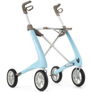 Rollator Acre Carbon Ultralight M, Morning Blue met kleine organizer bag